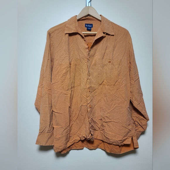 Paul Fredrick orange silk button down blouse size m - Picture 1 of 7